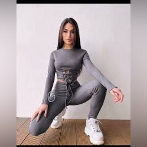 Gray Up Two-Piece Set